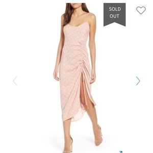 AFRM misty rose polka dot dress. New with tags